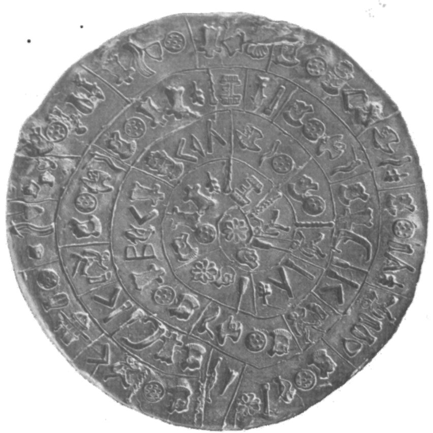 Phaistos disc, side A